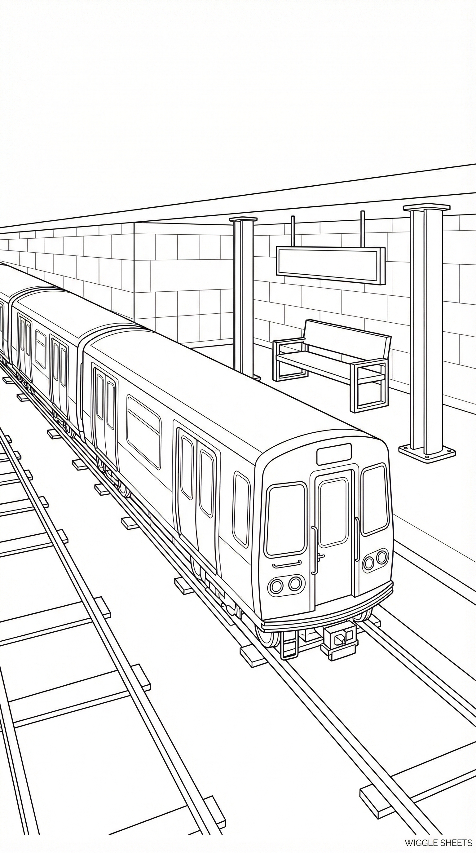 Subway Journey Coloring Page